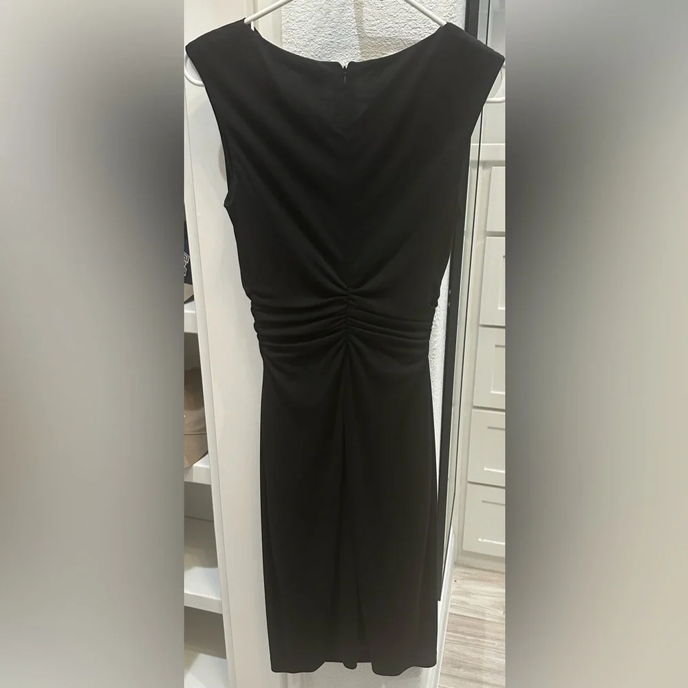 David Meister Black Midi Dress Size 2 - Picture 3 of 4
